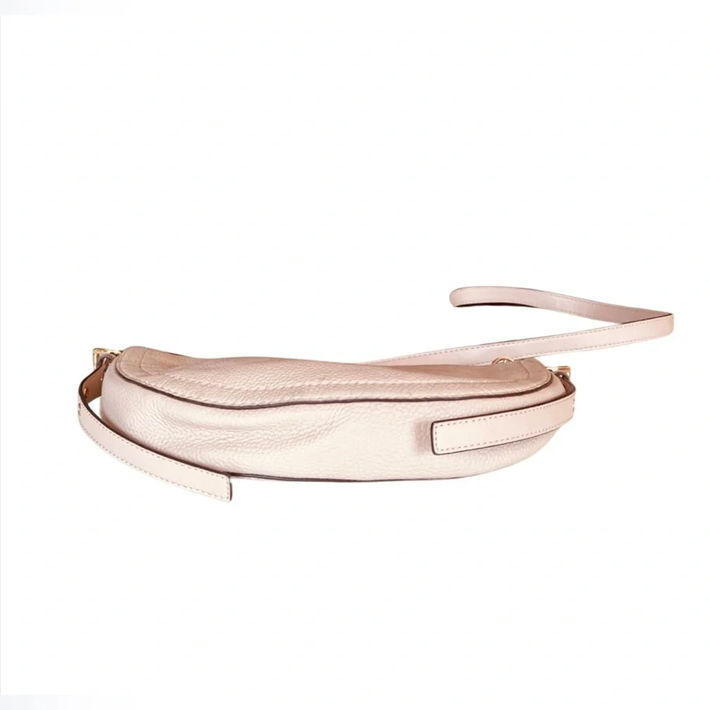 MICHAEL KORS Camden Medium Powder Blush Pebbled Leather Messenger Bag, EUC